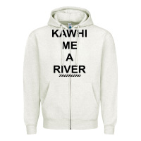 Oatmeal Heather Kawhi River Funny Zipper Hoodie - artisFamous