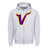 Heather Grey Vikings Style Zipper Hoodie - artisFamous