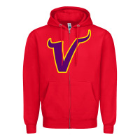 Red Vikings Style Zipper Hoodie - artisFamous