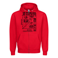 Red hot crazy matrix matrix Zipper Hoodie - artisFamous