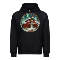 Black Barn Christmas Urban Hoodie - RanaPortraitStore