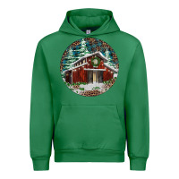 Emerald Barn Christmas Urban Hoodie - RanaPortraitStore