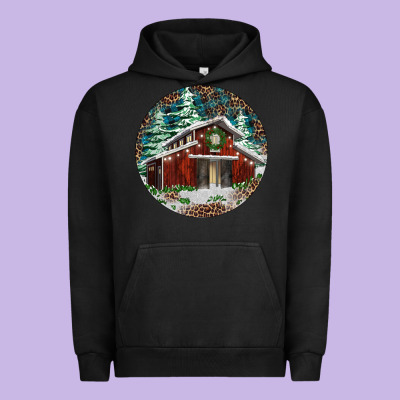 Barn Christmas Urban Hoodie Designed By Ranaportraitstore