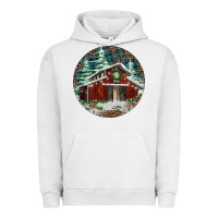 Pigment Lunar Rock Barn Christmas Urban Hoodie - RanaPortraitStore