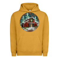 Pigment Peanut Butter Barn Christmas Urban Hoodie - RanaPortraitStore