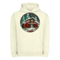 Pigment Pistachio Barn Christmas Urban Hoodie - RanaPortraitStore