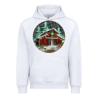 White Barn Christmas Urban Hoodie - RanaPortraitStore