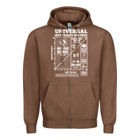 Chestnut hot crazy matrix matrix Zipper Hoodie - artisFamous