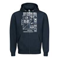 Navy hot crazy matrix matrix Zipper Hoodie - artisFamous