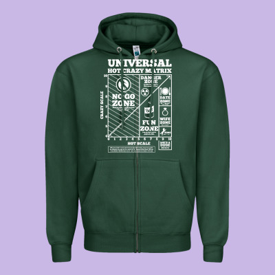 Hot Crazy Matrix Matrix Zipper Hoodie Designed By Artisfamous