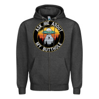 Charcoal Heather ask me about my butthole ufo Zipper Hoodie - artisFamous