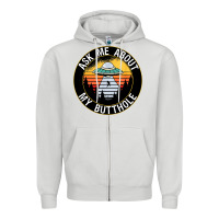 Dove Grey ask me about my butthole ufo Zipper Hoodie - artisFamous
