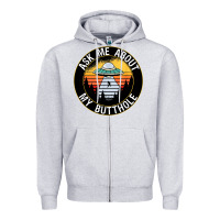 Heather Grey ask me about my butthole ufo Zipper Hoodie - artisFamous