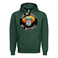 Sports Green ask me about my butthole ufo Zipper Hoodie - artisFamous