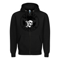 Black knuckle sandwich Zipper Hoodie - artisFamous