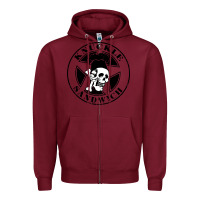 Burgundy knuckle sandwich Zipper Hoodie - artisFamous
