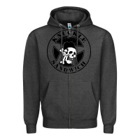 Charcoal Heather knuckle sandwich Zipper Hoodie - artisFamous