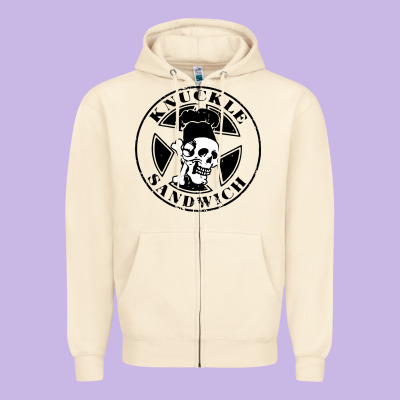Knuckle Sandwich Zipper Hoodie Designed By Artisfamous