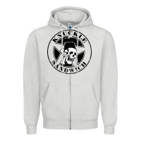 Dove Grey knuckle sandwich Zipper Hoodie - artisFamous