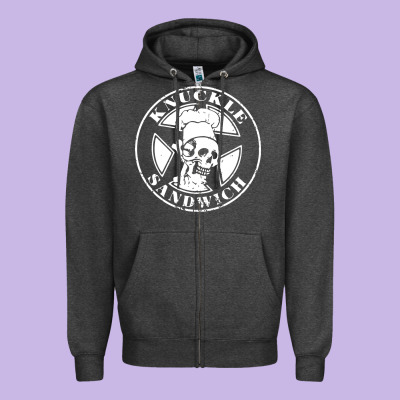 Knuckle Sandwich Zipper Hoodie Designed By Artisfamous