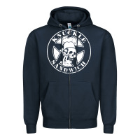 Navy knuckle sandwich Zipper Hoodie - artisFamous
