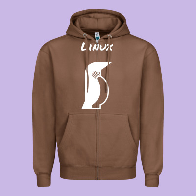 Linux Zipper Hoodie Designed By Artisfamous