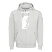 Dove Grey linux Zipper Hoodie - artisFamous
