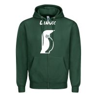 Sports Green linux Zipper Hoodie - artisFamous
