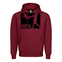 Burgundy national midget tossing association Zipper Hoodie - artisFamous