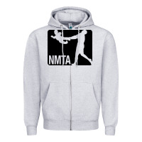 Heather Grey national midget tossing association Zipper Hoodie - artisFamous