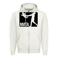 Oatmeal Heather national midget tossing association Zipper Hoodie - artisFamous