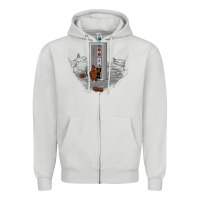 Dove Grey dawn of gaming Zipper Hoodie - artisFamous