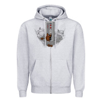 Heather Grey dawn of gaming Zipper Hoodie - artisFamous