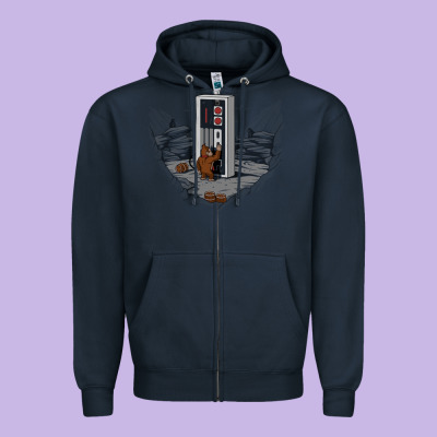 Dawn Of Gaming Zipper Hoodie Designed By Artisfamous