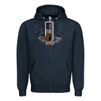 Navy dawn of gaming Zipper Hoodie - artisFamous