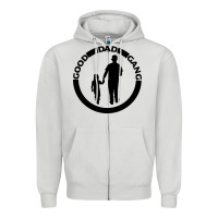 Dove Grey good dad gang Zipper Hoodie - artisFamous
