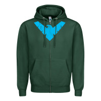 Sports Green nightwing Zipper Hoodie - artisFamous