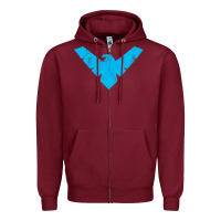 Burgundy nightwing Zipper Hoodie - artisFamous