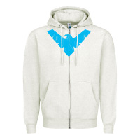 Oatmeal Heather nightwing Zipper Hoodie - artisFamous