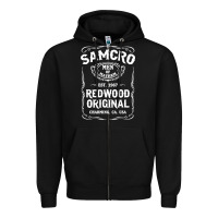 Black samcro redwood original Zipper Hoodie - artisFamous