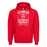 Red samcro redwood original Zipper Hoodie - artisFamous