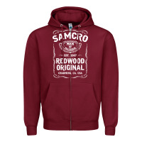 Burgundy samcro redwood original Zipper Hoodie - artisFamous
