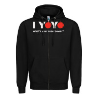 Black funny yoyo Zipper Hoodie - artisFamous