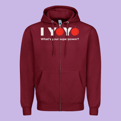 Funny Yoyo Zipper Hoodie Designed By Artisfamous