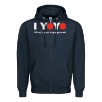 Navy funny yoyo Zipper Hoodie - artisFamous