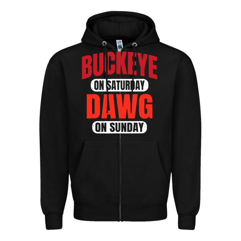 Buckeye On Saturday Zipper Hoodie by artisFamous | Teevron