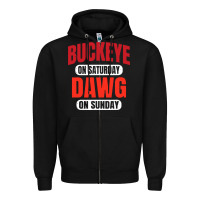 Black buckeye on saturday Zipper Hoodie - artisFamous