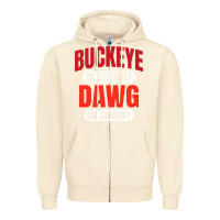 Sandshell buckeye on saturday Zipper Hoodie - artisFamous