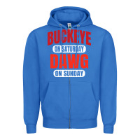 True Royal buckeye on saturday Zipper Hoodie - artisFamous