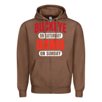 Chestnut buckeye on saturday Zipper Hoodie - artisFamous